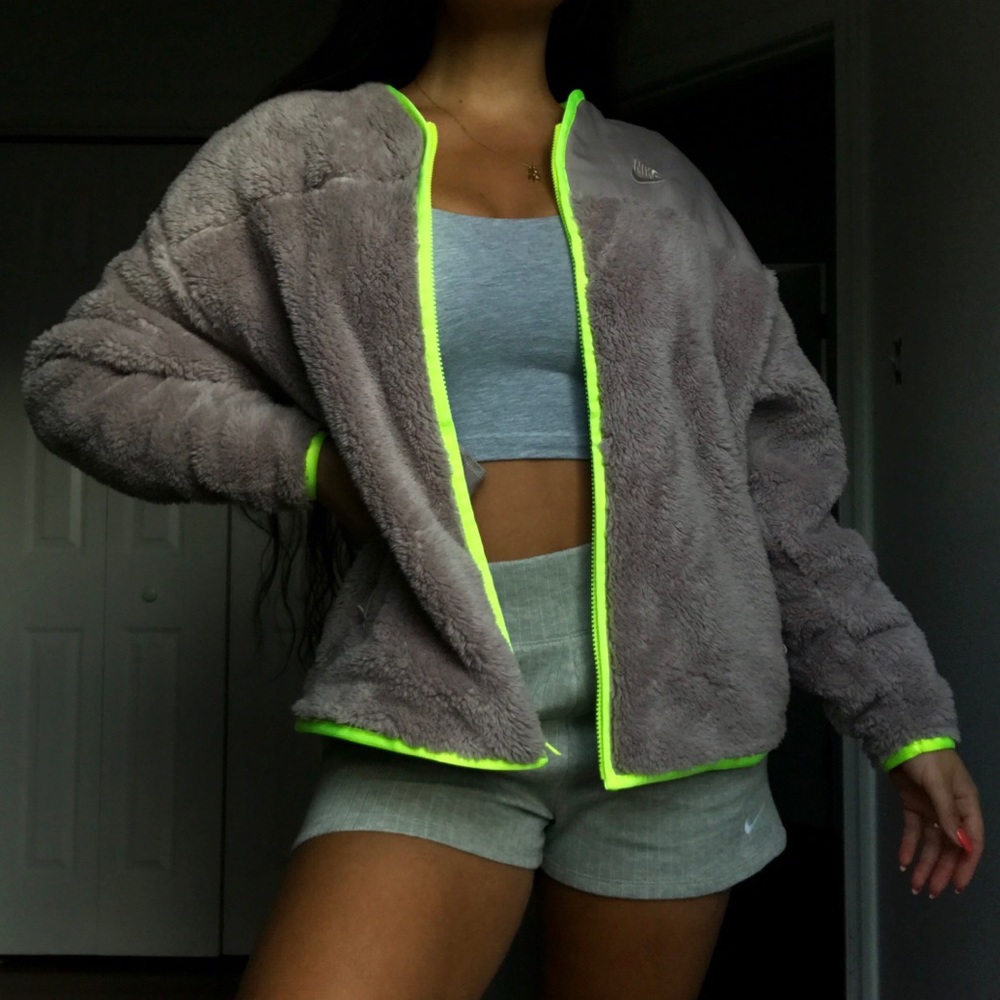 Nike fuzzy zip up